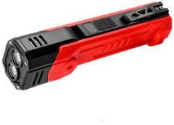 SUPERFIRE Lanterna Multifunctionala LED Superfire GM06, USB-C, 1500mAh, 355lm, 216m, power bank, lumina rosie, prindere magnetica, IP44 - Rosu (GM06-R)