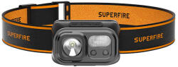 SUPERFIRE Lanterna LED pentru cap Superfire HL23-A, 220lm, 120m, 1600mAh, Lumina rosie, incarcare USB-C, control miscare (HL23-A) - vivoza