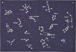 Ferm Living Hartă de perete Constellation, constelații, 70 x 100 cm, albastru închis (1104273073) Decoratiune camera copii