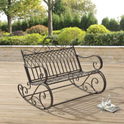[en. casa] Banca balansoar de gradina Greenough, metal, verde închis, 113 cm (73694422)