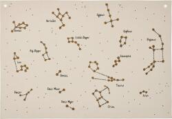 Ferm Living Hartă de perete Constellation, constelații, 70 x 100 cm, bej (1104273072) Decoratiune camera copii