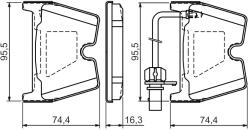 Bosch 0 986 494 216 set placute frana disc