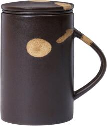 ferm LIVING Cană cu infuzor și capac Koyo 400 ml maro închis (1104272735)