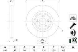 Bosch 0 986 479 G93 Disc frana