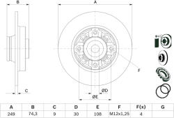 Bosch 0 986 479 400 Disc frana