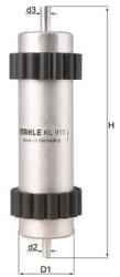 KNECHT KL 915 filtru combustibil