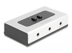 Delock 2-t az 1-hez kapcsoló sztereo jack 3, 5 mm hosszú, 4 tűs, kézi két irányú kapcsolóval (88061) (88061) (88061) (88061)