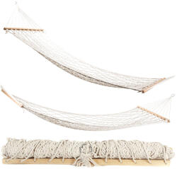 VERK GROUP Kerti Hintázó Kötélhálós Függőágy Faállvánnyal (01285)