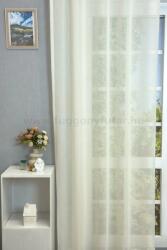 FüggönyFutár Webáruház Krém színű, puha tapintású 10% len fényáteresztő függöny, egyedi méretre, készre varrjuk