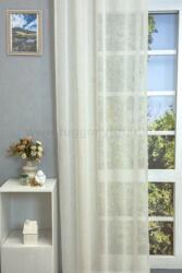 FüggönyFutár Webáruház Ekrü színű, puha tapintású 10% len fényáteresztő függöny, egyedi méretre, készre varrjuk