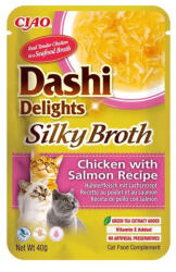 Inaba Foods Dashi Delights Silky Broth nedves macskaeledel - csirke lazaccal 4 x 40 g