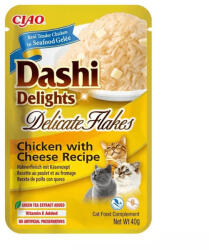 Inaba Foods Dashi Delights Delicate Flakes nedves macskaeledel - csirke sajttal 4 x 40 g