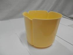  Virágtartó kaspó, szirom formájú, 17 cm, sárga (215) (215-sarga)