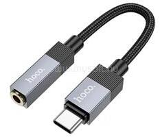 hoco. UPA32C audió adapter kábel 3.5mm jack aljzat - Type-C, 15cm, FEKETE (HOCO_UPA32C) (HOCO_UPA32C)