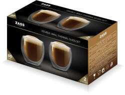 Zass Gourmet Set 2 Pahare Termorezistente Zass Gourmet ZG-GC 01 Sticla Borosilicata cu Perete Dublu 80ML (ZG-GC 01 80ML) Pahar