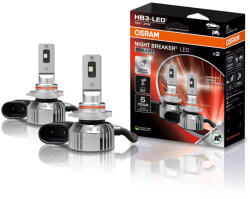 OSRAM Legális Osram Night Breaker Smart HB3 LED fényszóró, P20d, 1800lm, 6000 K - 9005DWNBSM-2HB, 2 darabos (9005DWNBSM-2HB)