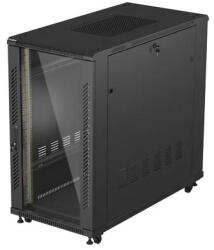 Lanberg FF01-6222-12B állvány 22U Szabadonálló állvány Fekete (FF01-6222-12B) - easy-shop