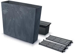 Prosperplast Urbi Case Beton Effect T virágláda antracit 77x23, 5x68, 7cm (DUC800TE-S433)