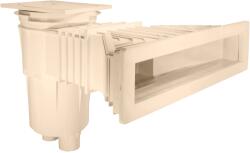 VÁGNER POOL Szuper szkimmer 17, 5 l sárgaréz dugókkal, homok színű (RAL1015), fóliás medencékhez