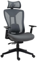 Vinsetto Ergonomikus irodai szék, 135-os dőlésszög, állítható magasság 3D, szürke (921-662V80GY)