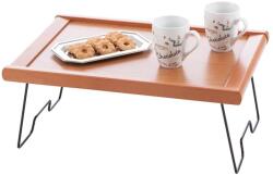  Összecsukható reggelizőasztal, Arredamenti Italia, Melfo, 60x41 cm, festett fém tartó, laptopnak is alkalmas, bükkfa szerkezet, hatékony tárolás, elegáns és praktikus kialakítás, cseresznyefa
