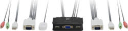 LevelOne Switch KVM LevelOne 2 Porturi VGA USB Audio Negru 0.9m (kvm-0223)