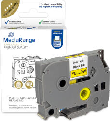 MediaRange Caseta cu banda etichete MediaRange, compatibil cu Brother TZ-631/TZe-631 (mrbtz631s)