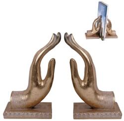 Qx Impex Kft IRIS decor rășină mână bookend aur 2 asortiment 11x19cm (46809)