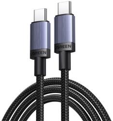 UGREEN l528 adatkábel, type-c - type-c, 100w, pd gyorstöltő, 50cm, sötétszürke (65831)