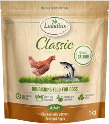Lukullus 1 kg Lukullus Classic csirke & lazac száraz kutyatáp új receptúrával