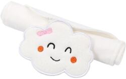 Cyrax Nedvszívó előke, Cyrax, pamut, babáknak, 19x28 cm, felhő mintás, fehér (133867)