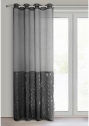 Eurofirany Függöny DEBORA 140 x 250 cm gyűrűk Eurofirany fekete (461508)