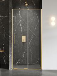 NEW TRENDY Smart Gold Brushed zuhanyajtók 130 cm tolható arany csiszolt/átlátszó üveg EXK-7504 (EXK7504)