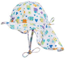 DOLL Lányka sapka mintával és nyakvédővel, baba, pamut, állítható, többszínű (hurtimex_4050744247120)