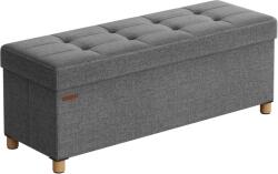 SONGMICS Tárolós pad sötétszürke 110 x 38 x 40 cm 112 L 300 kg (LSF018G11)