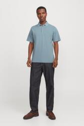 JACK & JONES Jack & Jones, William galléros piké pamutpóló, Világoskék, S (12257315-FLINT-STONE-S)