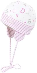 DOLL Rózsaszín csíkos baba sapka, Baba, 95% pamut, 5% elasztán (hurtimex_4050744786155)