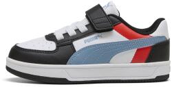 PUMA Puma, Caven 2.0 Block tépőzáras sneaker, Fehér, Fekete, Narancssárga, 30 EU (394462-17-11.5)