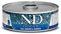 FARMINA N& D cat OCEAN kitten cod, shrimps & pumpkin konzerv 12 x 70 g