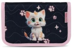 Belmil Tolltartó, klapnis, cipzáras, BELMIL Cute Kitten, fekete-rózsaszín, cica