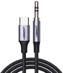 UGREEN CM450 USB-C 3, 5 mm-es mini jack 3, 5 mm-es AUX kábel, 1 m (fekete) (20192) - boxon