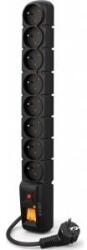 HSK Data Power strip Acar S8 PRO anti-surge 8 sockets 5 m black (W0144)