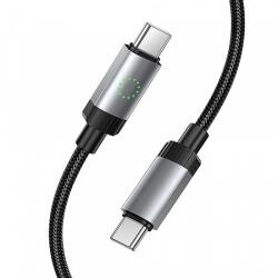 hoco. USB-C - USB-C kábel Hoco X117, 60W, 3A, 1m, fekete