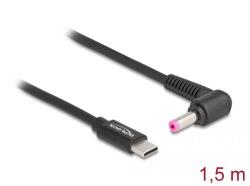 Delock Laptop töltőkábel USB Type-C apa - HP 4, 8 x 1, 7 mm apa (87973) (87973) (87973)