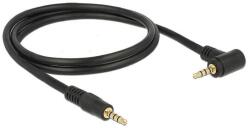 Delock Stereo Jack 3.5 mm 4 pin male > male angled 1m Cable Black (84737) (84737)