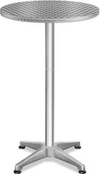 CASARIA NERO állítható magasságú, alumínium bárasztal, Ø60cm, ezüst Casaria