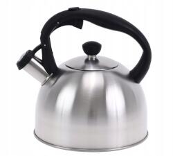 KRISBERG Acél gázkanál vízforraló 2, 5 literes, indukciós, ezüst (KS-2594) (KS-2594)