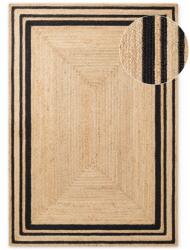 Hanse Home Fekete-natúr színű kétoldalas-kézi szövésű juta szőnyeg 120x170 cm Jutta - Hanse Home