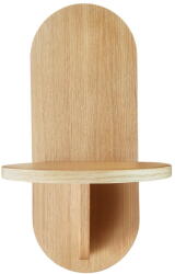 Woodman Natúr színű fali polc tölgyfa dekorral Soft - Woodman