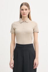 Barbour női póló pamut elasztánnal - bézs 38
